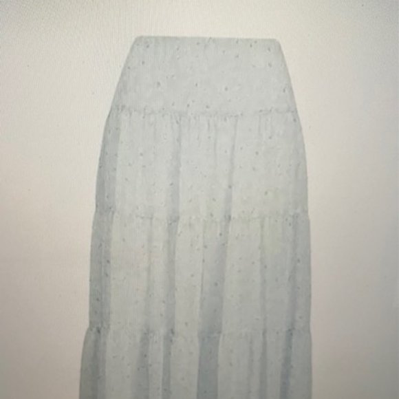 Ralph Lauren Floral Georgette Peasant Skirt, English Blue, Size 2 - Picture 3 of 7